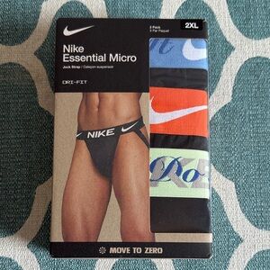 Nike Essential Micro Men's Briefs - Black, Blue, Orange